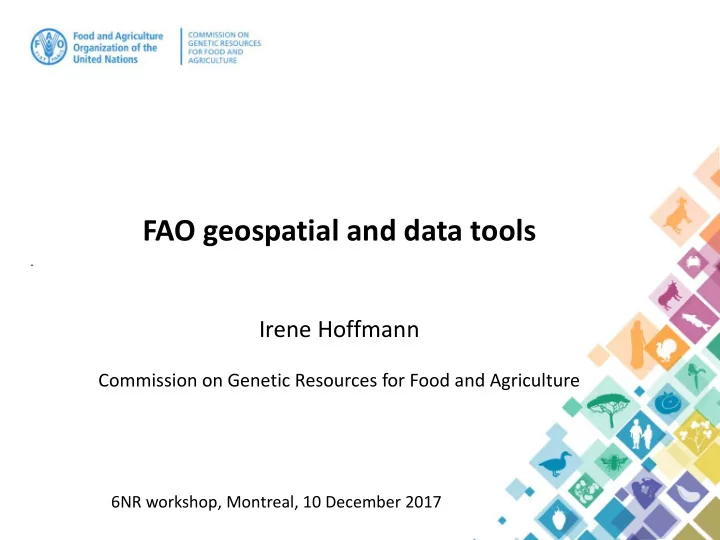 fao geospatial and data tools