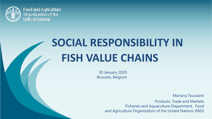 social responsibility in fish value chains
