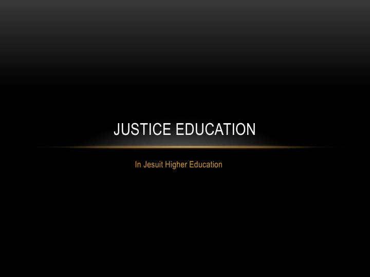 justice education