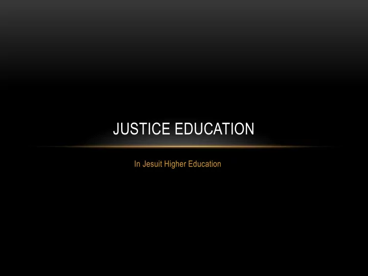 justice education