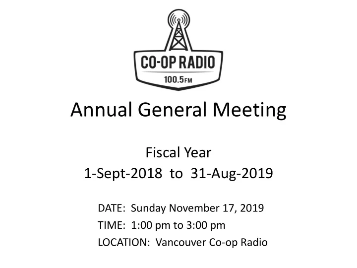 annual general meeting