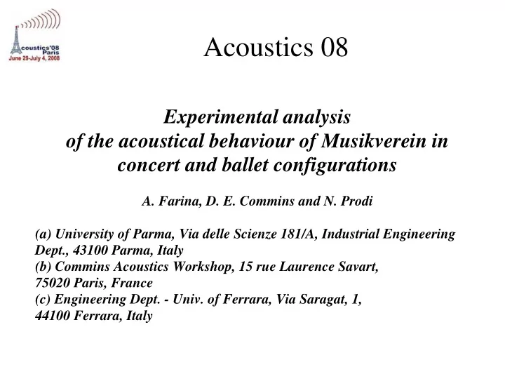 acoustics 08
