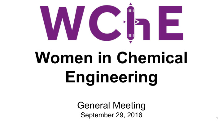 women in chemical engineering