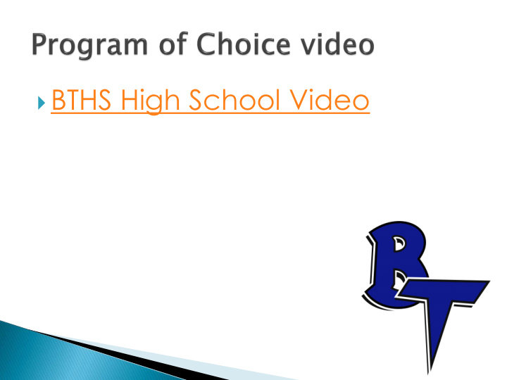 bths high school video make a plan for your future