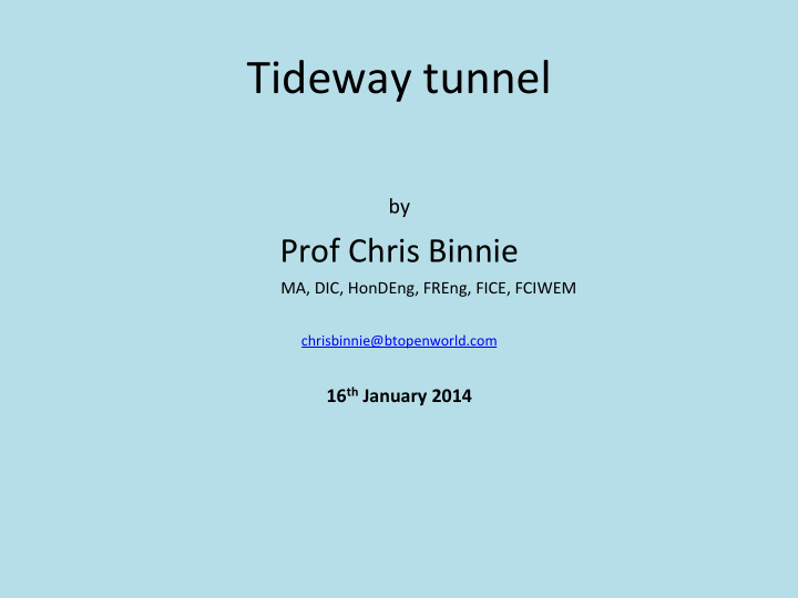 tideway tunnel