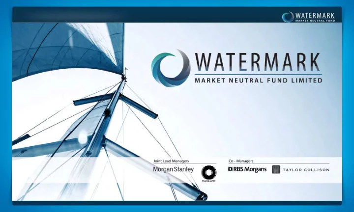 presentation for wholesale investors only disclaimer this