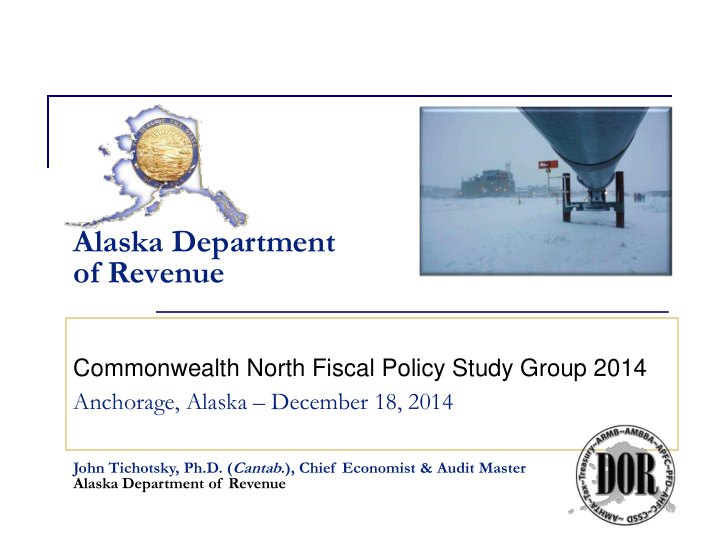alaska department of revenue commonwealth north fiscal