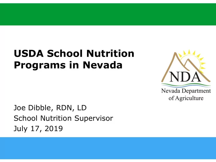 usda school nutrition