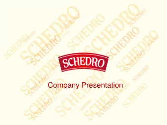 Company Presentation S ustainable 1996  Established as distribution Company  Agrokosm