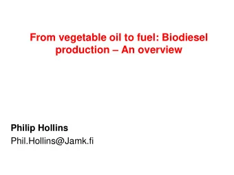 Philip Hollins  Phil.Hollins@Jamk.fi  Presentation overview  The topics covered will include:
