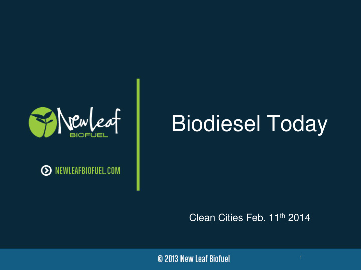 biodiesel today