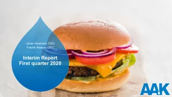 Interim Report  First quarter 2020  The Co-Development Company  Agenda  1  CEO update  2  Business