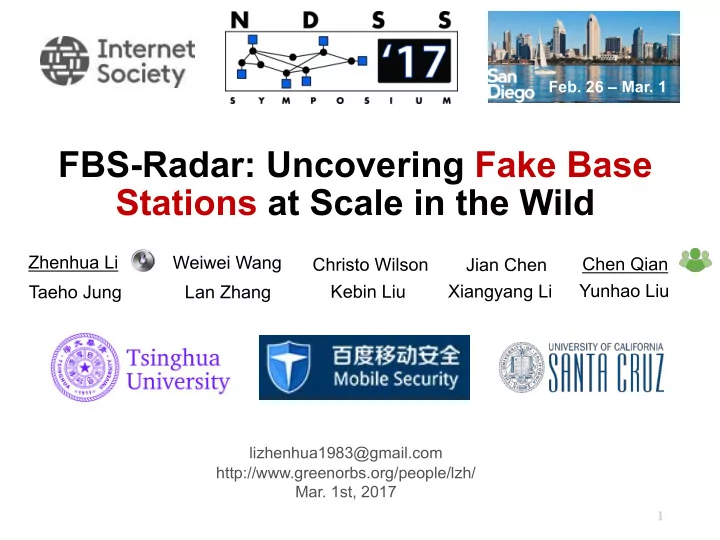 fbs radar uncovering fake base stations at scale in the