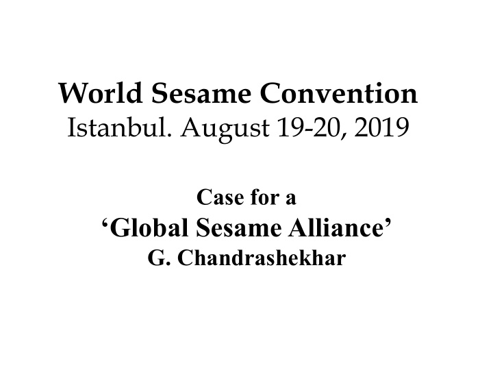 world sesame convention