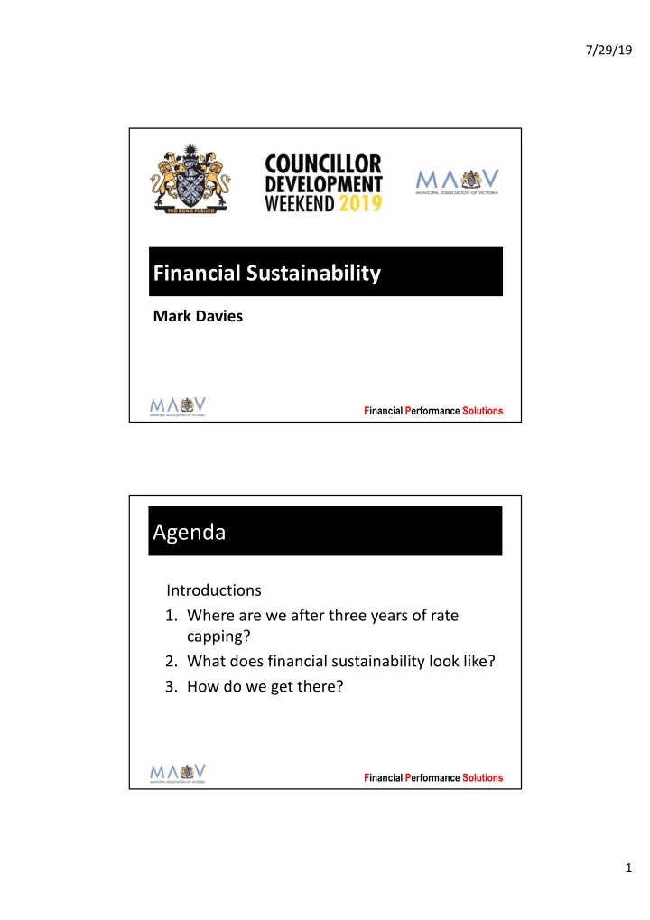 financial sustainability