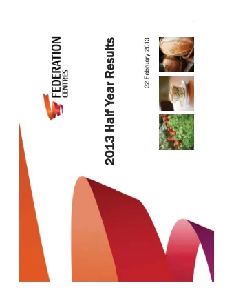 2013 Half Year Results  22 February 2013  Outline  1.  Introduction  Steven Sewell, Managing