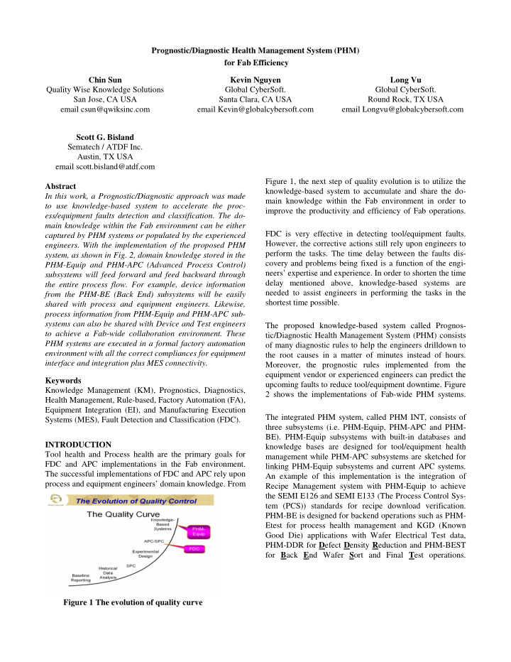 prognostic diagnostic health management system phm for