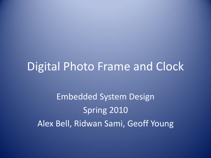 digital photo frame and clock
