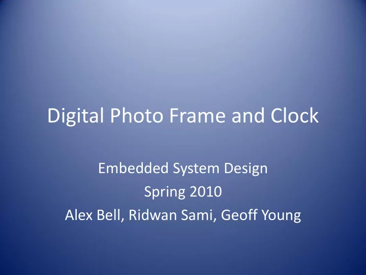 digital photo frame and clock