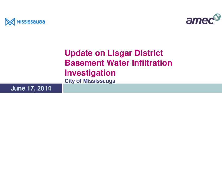 update on lisgar district basement water infiltration