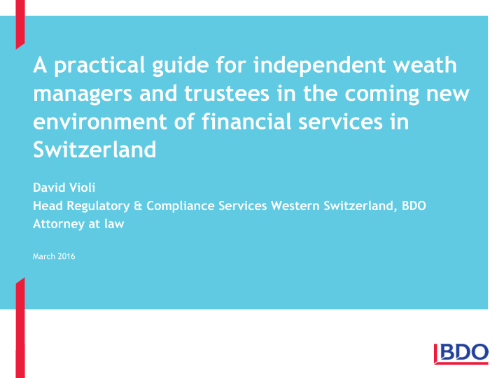 environment of financial services in