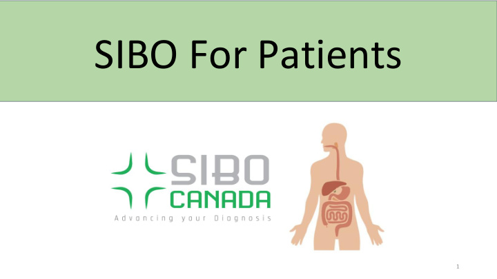 sibo for patients