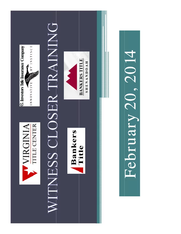 february 20 2014 february 20 2014 f b f b investors title