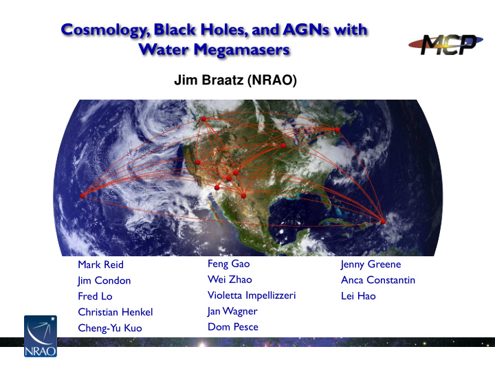 cosmology black holes and agns with water megamasers