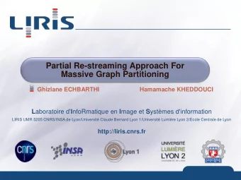 Partial Re-streaming Approach For  Massive Graph Partitioning  Ghizlane ECHBARTHI