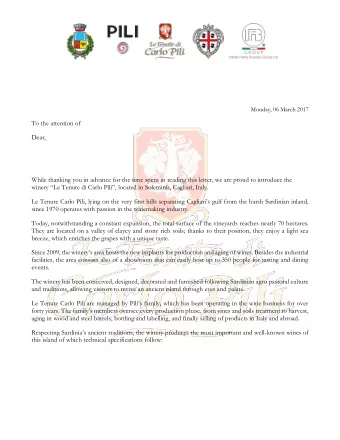 Monday, 06 March 2017  To the attention of  Dear,  While thanking you in advance for the time spent