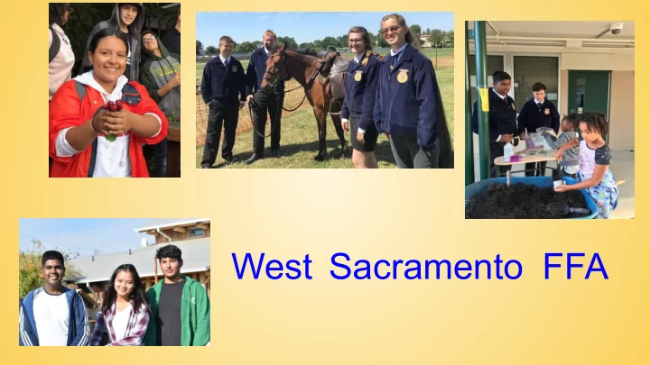 west sacramento ffa introduction to animal science g