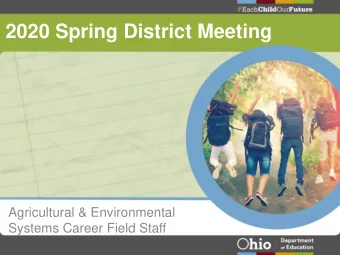 2020 Spring District Meeting  Agricultural &amp; Environmental  Systems Career Field Staff