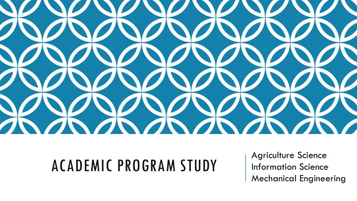 academic program study