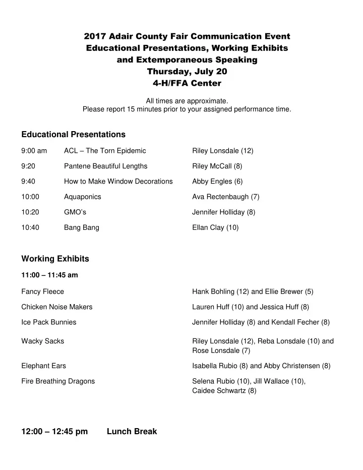 2017 adair county fair communication event educational