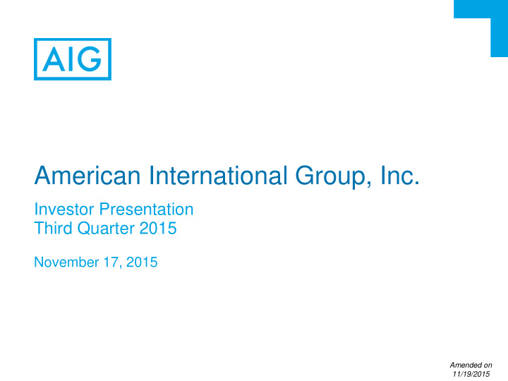 american international group inc