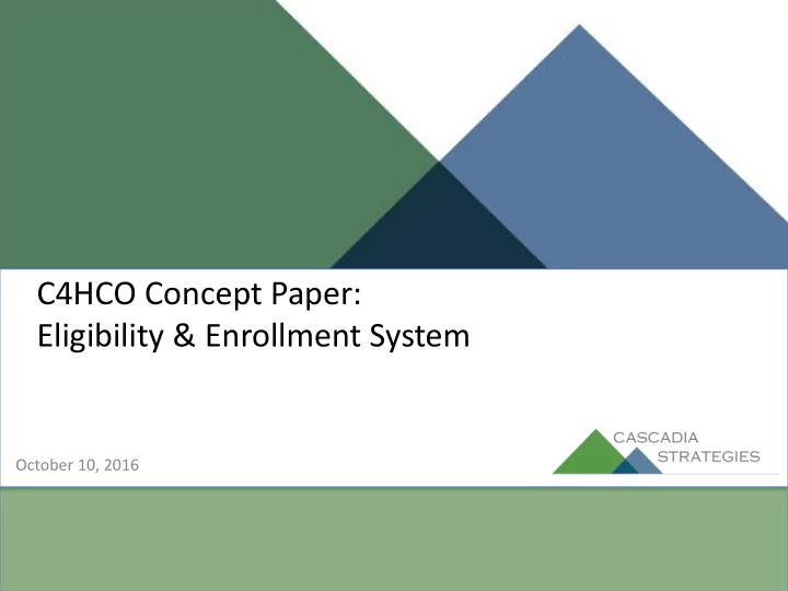 eligibility enrollment system