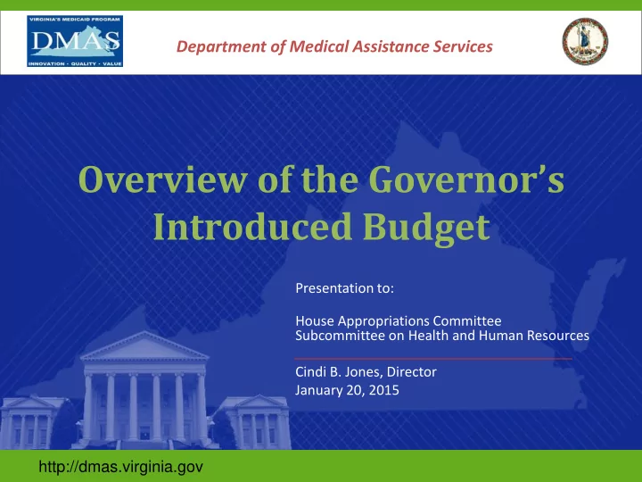overview of the governor s