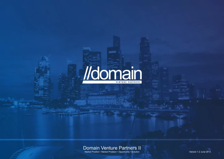 domain venture partners ii