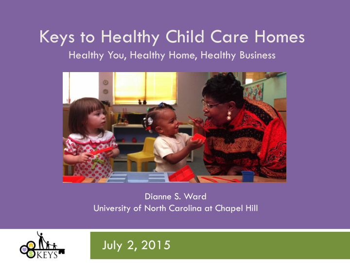keys to healthy child care homes
