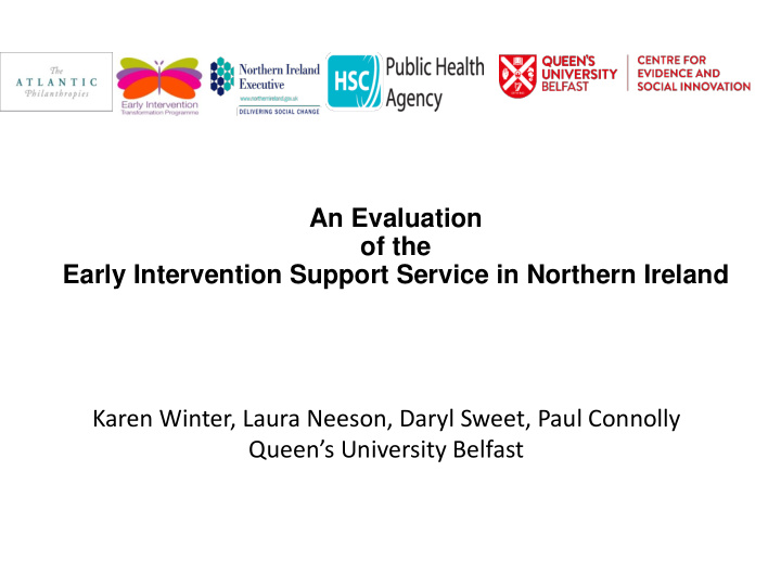 early intervention support service in northern ireland