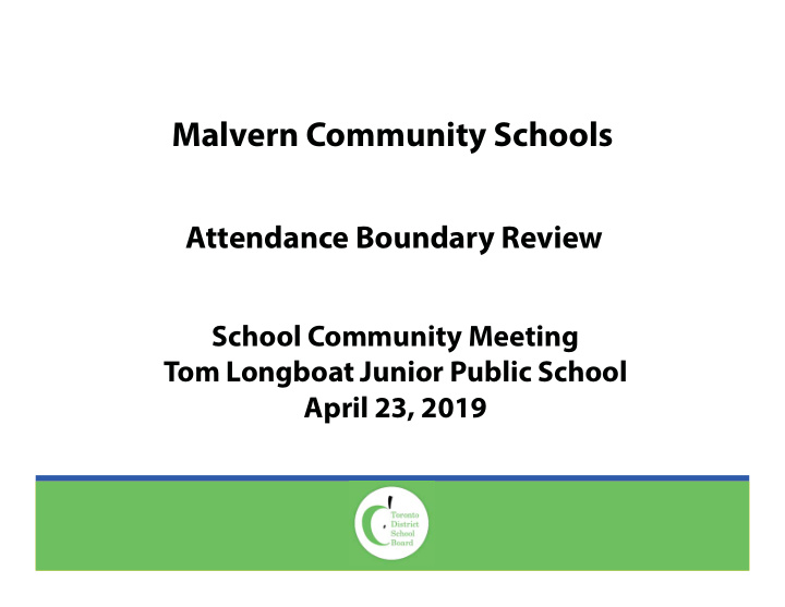 malvern community schools