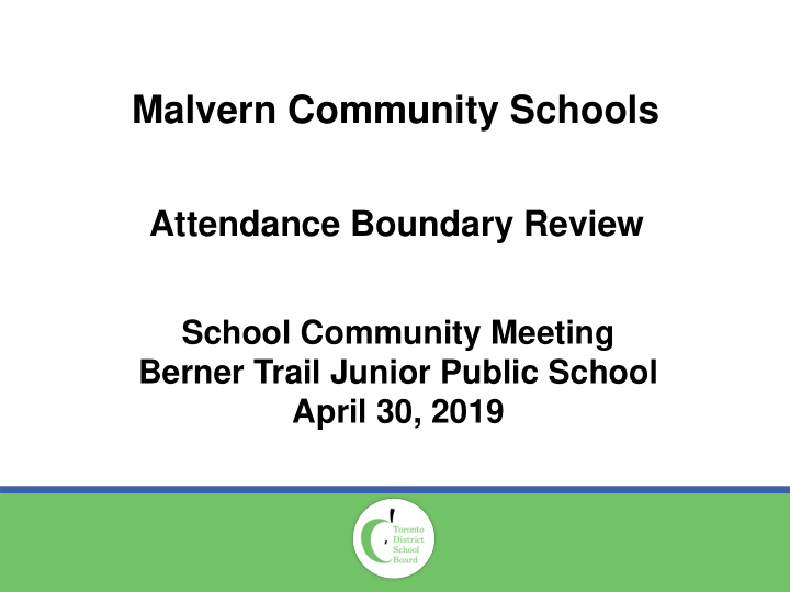 malvern community schools