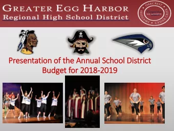 Budget for 2018-2019  2019  Annual District Enrollment  2012/13 to 2017/18  School Year  Total