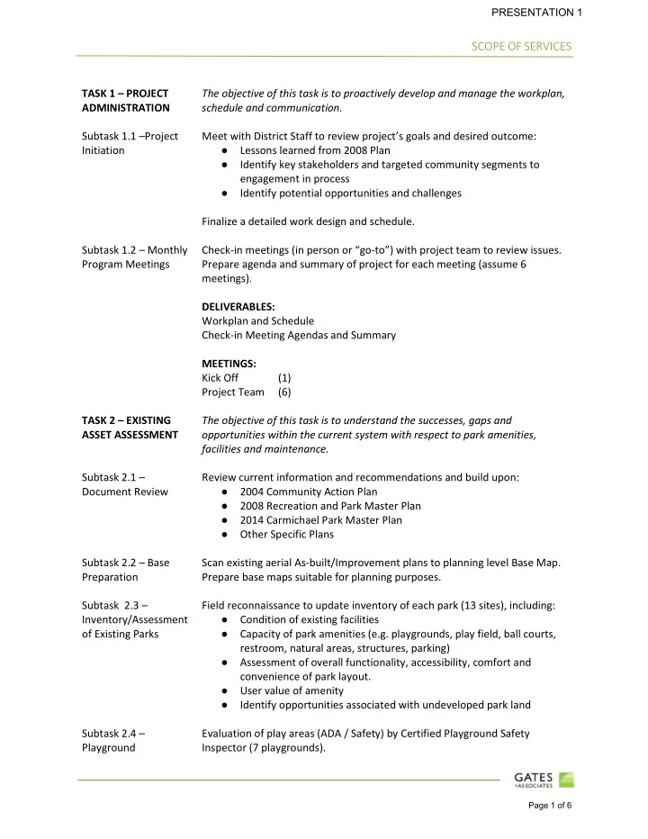 scope of services