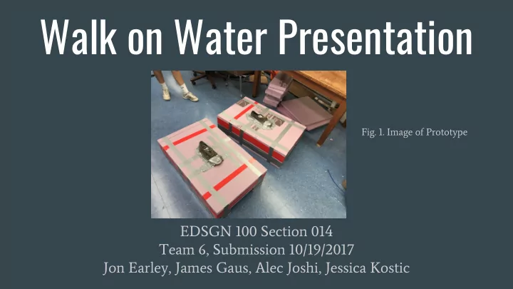 walk on water presentation