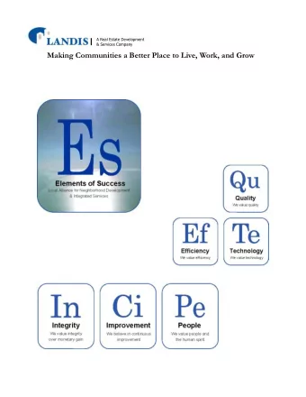 Making Communities a Better Place to Live, Work, and Grow  Ideas Are Assets  Inspiration Is Equity