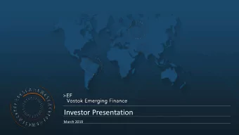 Investor Presentation  March 2019  Global Fintech Trends and Benchmark Names  Global Fintech