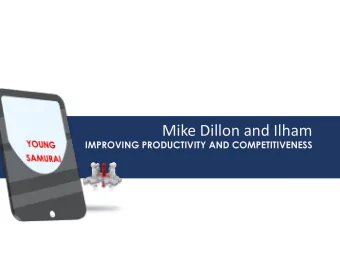Mike Dillon and Ilham  IMPROVING PRODUCTIVITY AND COMPETITIVENESS  SEKOLAH TINGGI PERIKANAN