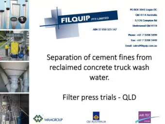 Returned truck wash out tank Drained reclaimed water tank  for settlement  Wash out water tank