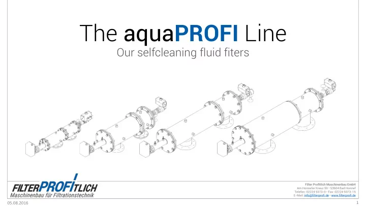 the aqua profi line